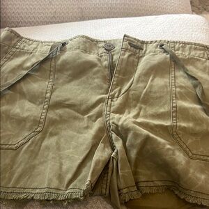 Olive Green Casual Shorts